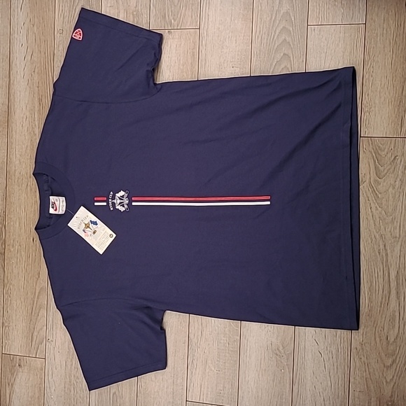 NIKE Ryder Cup Golf USA Cotton Navy Red White M Short Sleeve Shirt 90s‎ RARE NEW